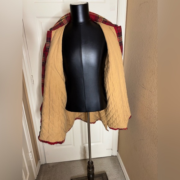 Abercrombie & Fitch Vintage Plaid Flannel Shirt Jacket Shacket Quilt Lined XL - Picture 6 of 15